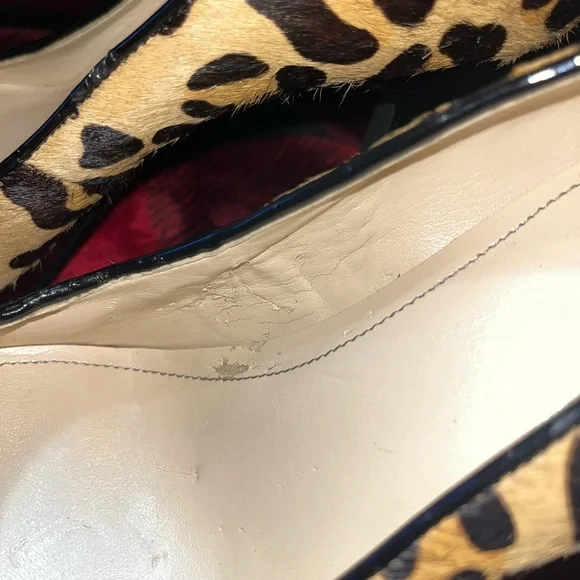 Calvin Klein ‘Kendall’ Faux Fir Leopard Heels, SZ 8M